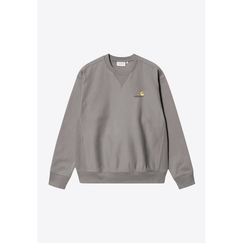 American Script Crewneck Sweatshirt Gray mrtwstd_S