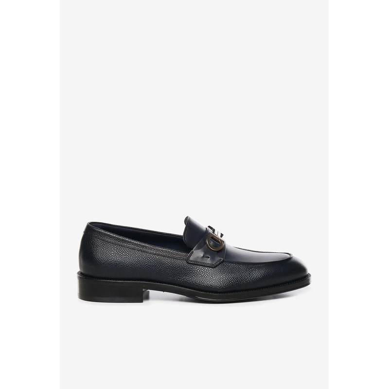 Benedict Gancini Leather Loafers Blue mshoesus_US 12