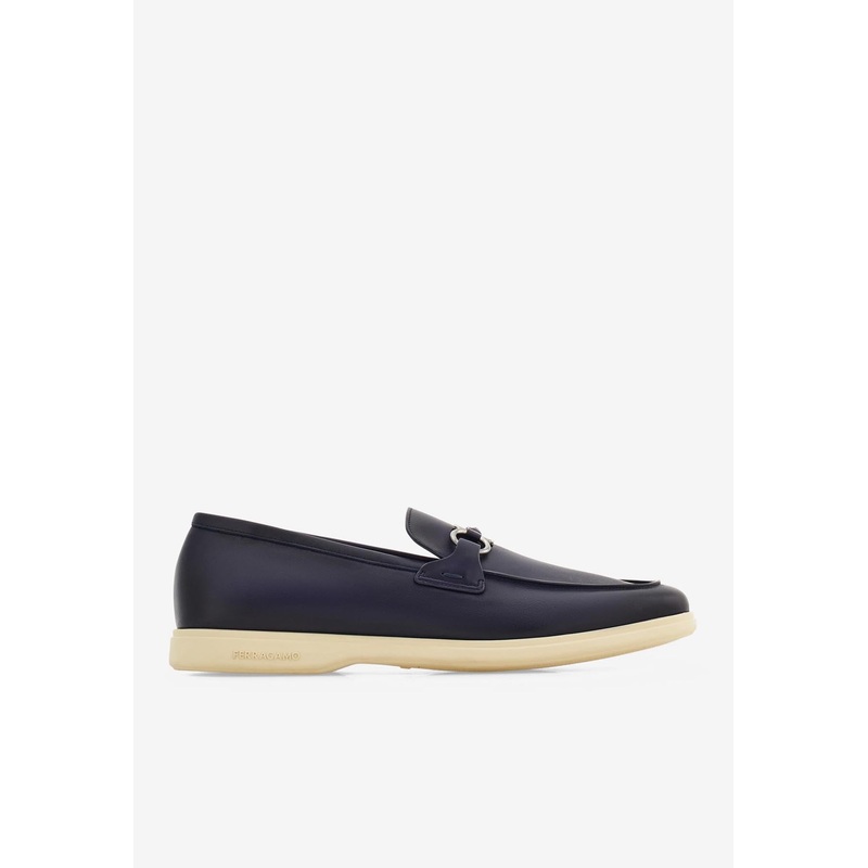 Cosimo Gancini Leather Loafers Blue mshoesus_US 6.5