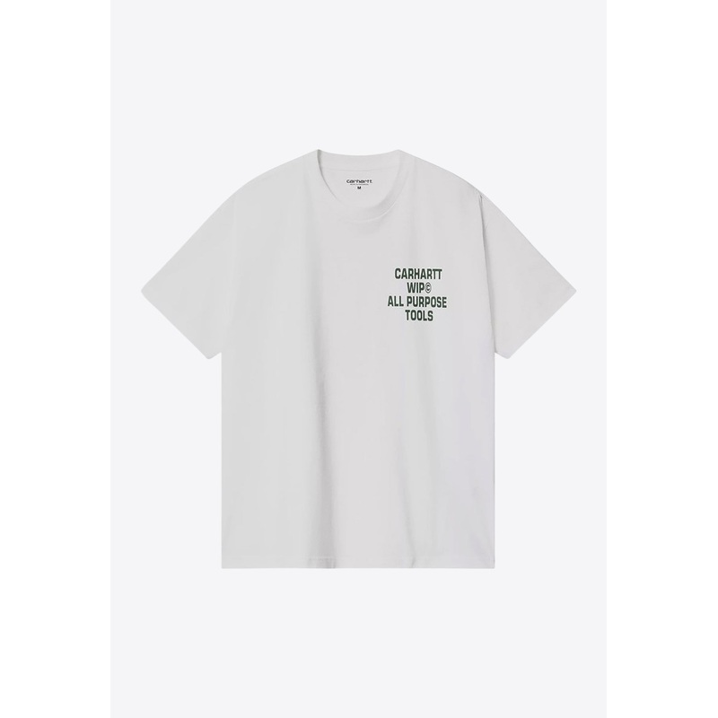 Cross Screw Printed T-shirt White mrtwstd_S