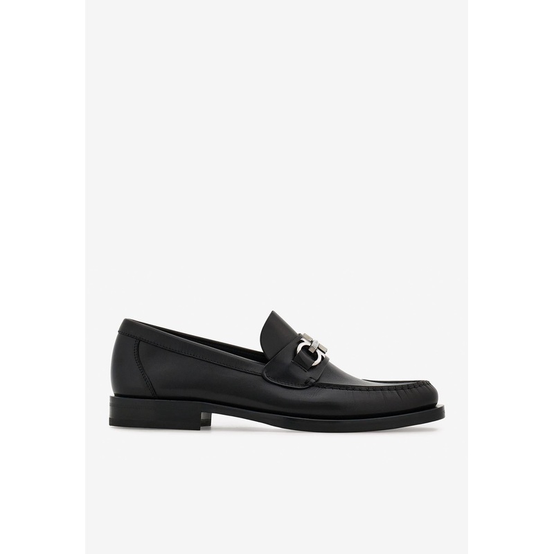 Fort Gancini Leather Loafers Black mshoesus_US 6.5