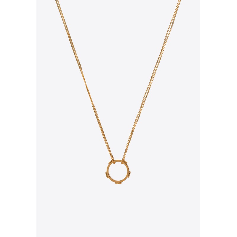 Miller Stud Circle Pendant Necklace Gold Onesize