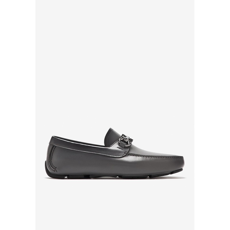 Parigi Gancini Buckle Loafers Gray mshoesus_US 6