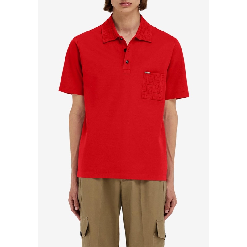 Short-Sleeved Polo T-shirt Red mrtwstd_XS