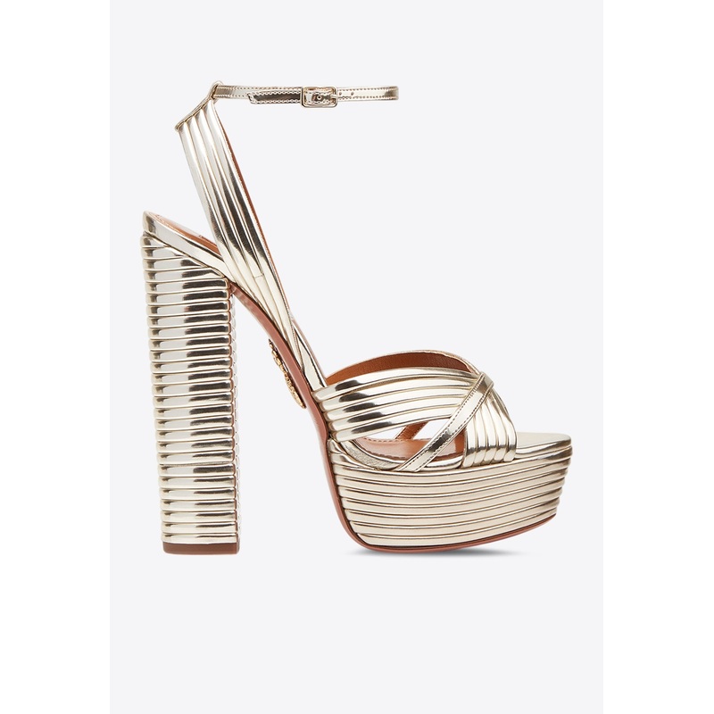 Sundance 140 Crystal-Embellished Platform Sandals Gold wshoeseu_EU 37