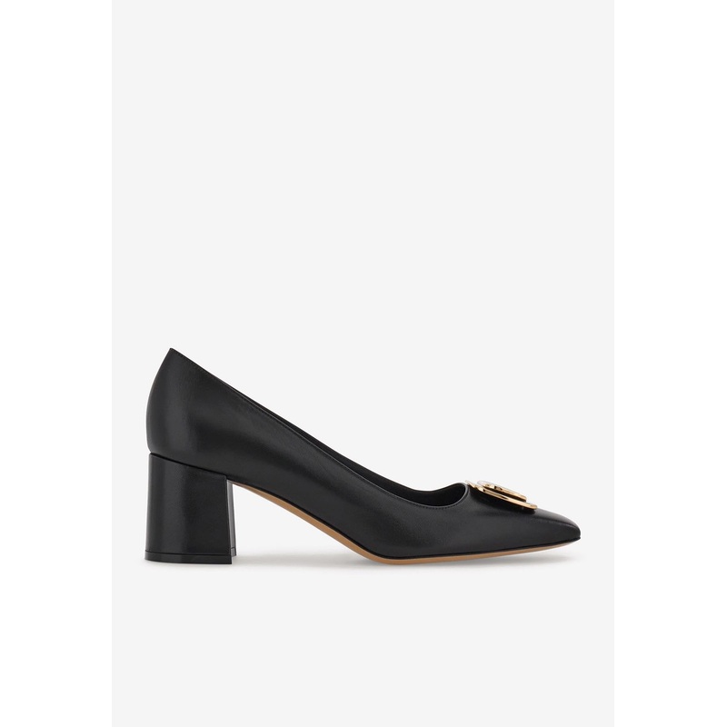 Vella 60 Vara Plate Leather Pumps Black wshoesus_US 6.5