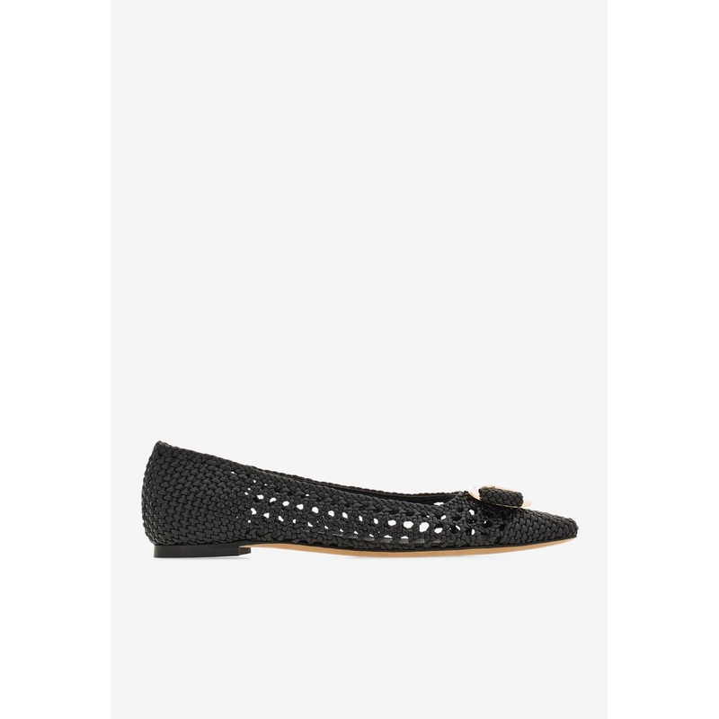 Zea Vara Plate Ballet Flats Black wshoesus_US 6.5