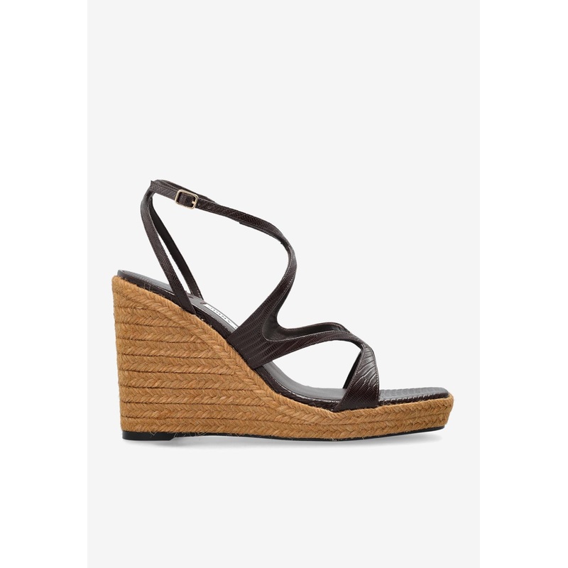 Ayla 110 Raffia Wedge Sandals Brown wshoeseu_EU 35