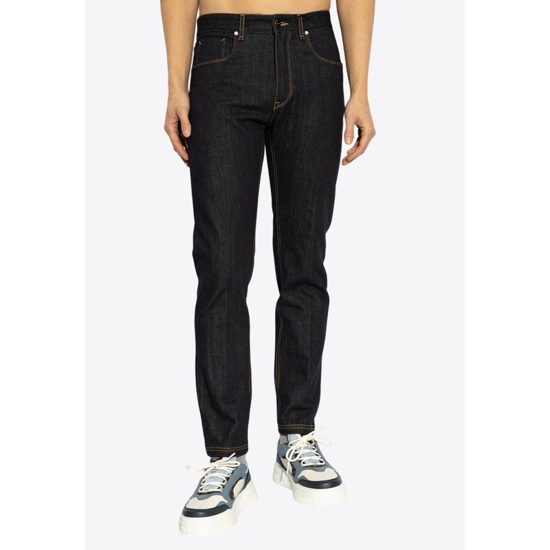 Basic Straight-Leg Jeans Blue mrtwbottoms_30
