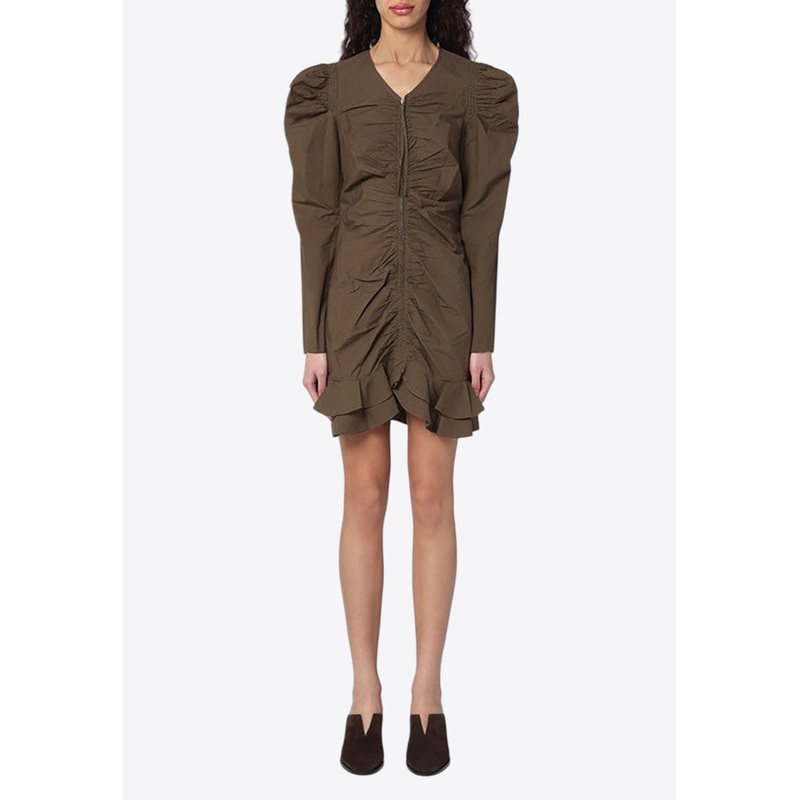 Briali Zip-Up Mini Dress Green wrtwfr_FR 34