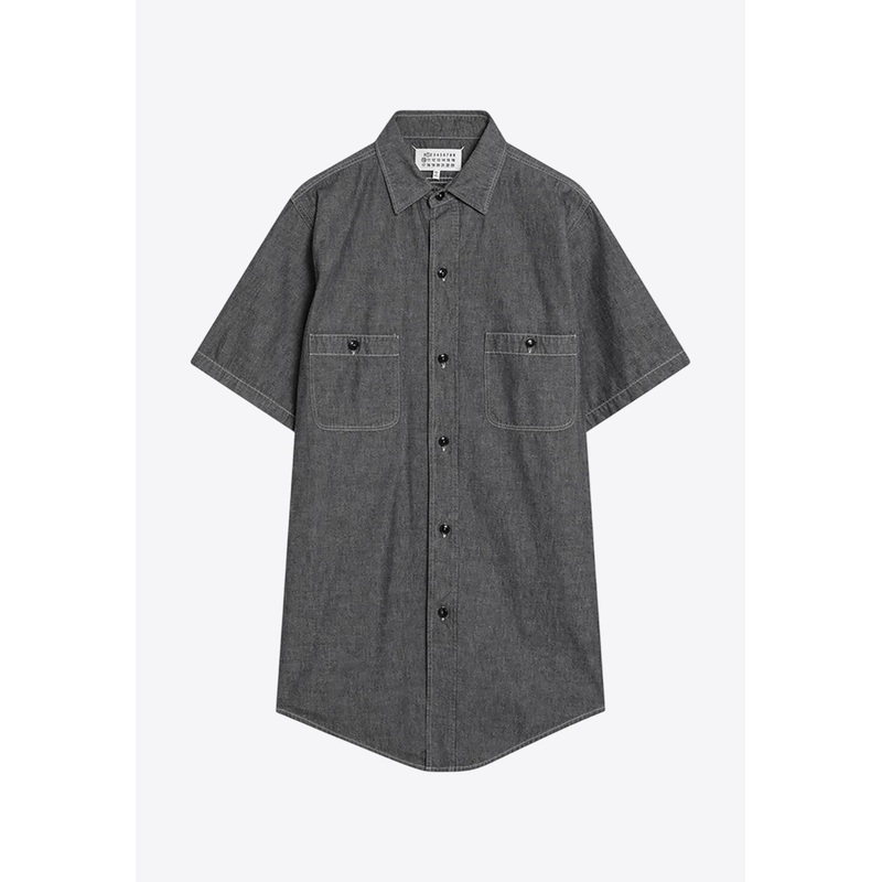 Buttoned Casual Shirt Gray mrtwshirtseu_EU 39