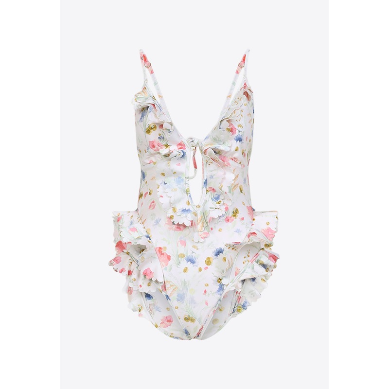Lucky Waterfall Frill One-Piece Swimsuit Multicolor wrtwzimmermann_0