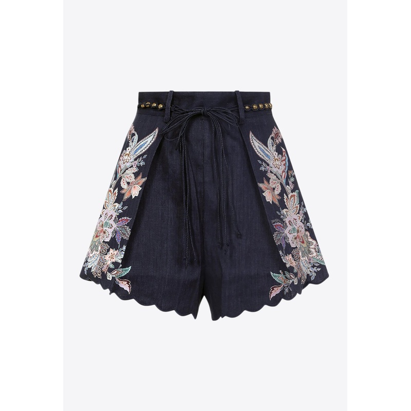 Rhiannon Tuck Shorts Navy wrtwzimmermann_0