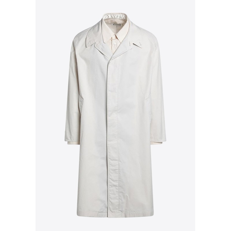 Single-Breasted Trench Coat Ivory mrtwit_IT 46