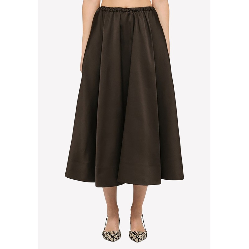 Techno Duchesse Midi Skirt Brown wrtwit_IT 42