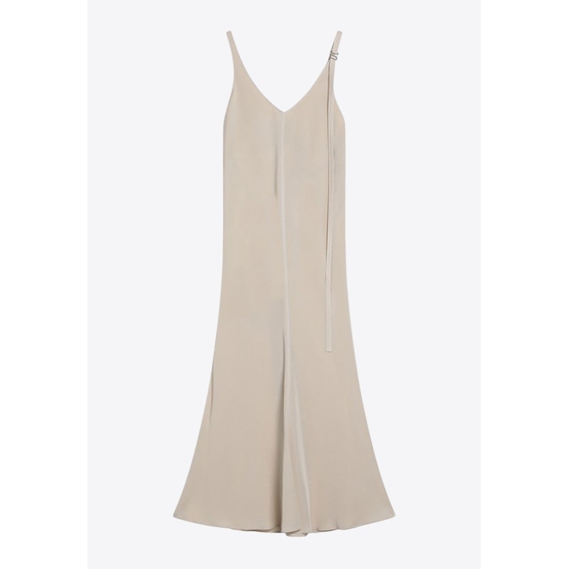 Unione Sleeveless V-neck Dress Beige wrtwit_IT 38