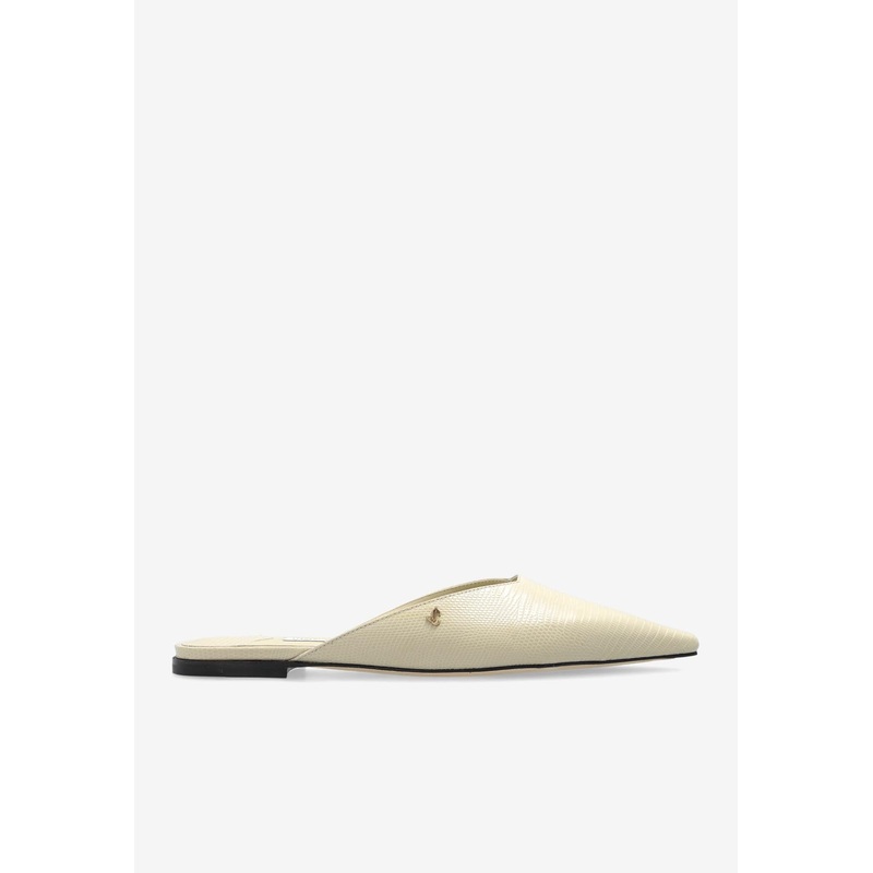 Vivi Pointed-Toe Flat Mules Cream wshoeseu_EU 35