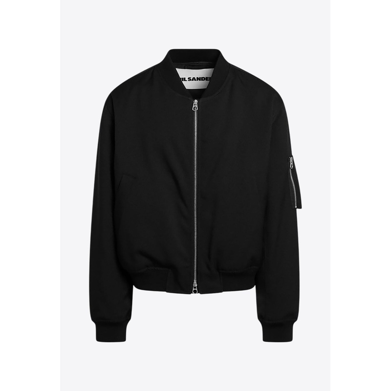 Zip-Up Bomber Jacket Black mrtwit_IT 44
