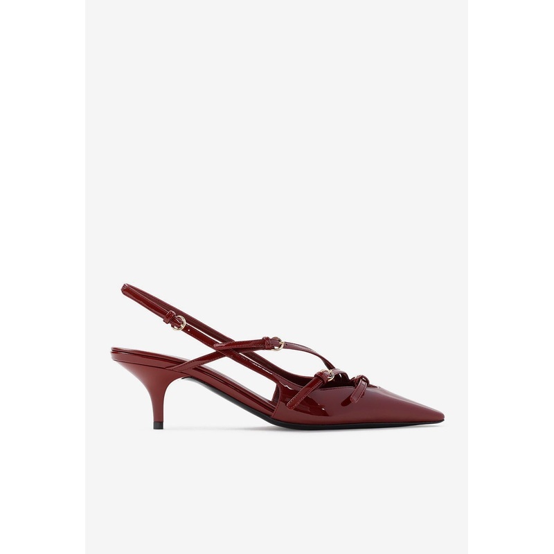 50 Multi-Strap Patent Calf Leather Pumps Red wshoeseu_EU 36