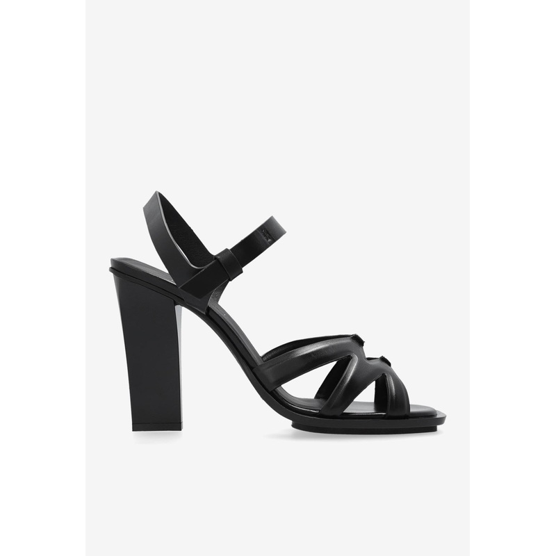 95 Caged Leather Sandals Black wshoeseu_EU 36