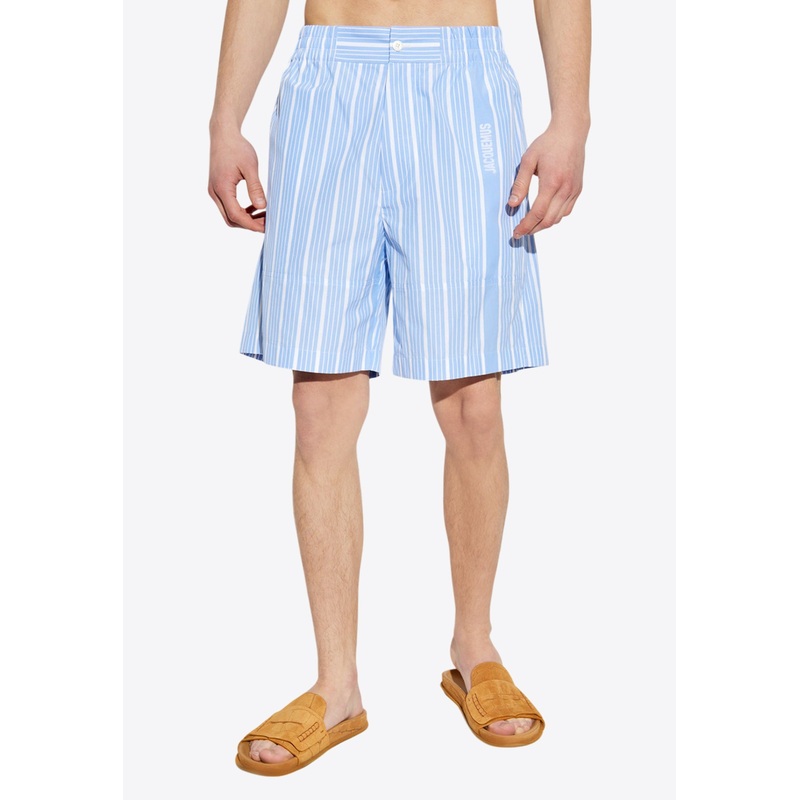 Aloe Casual Striped Shorts Light Blue mrtwit_IT 46
