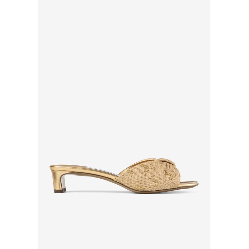 Annika 35 Logo-Embellished Mules Beige wshoeseu_EU 37