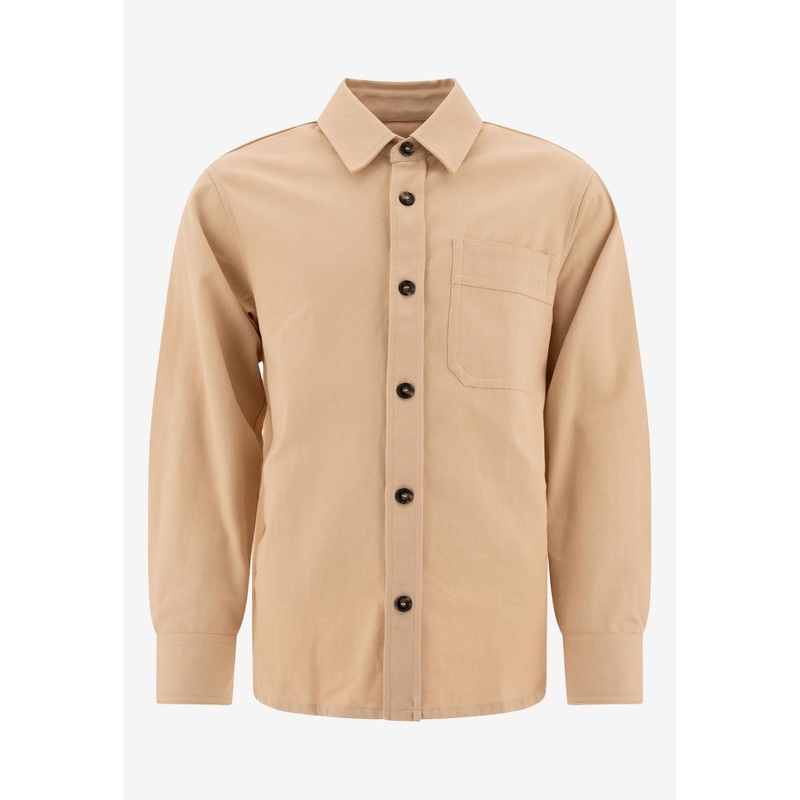 Basile Button-Up Overshirt Beige mrtwstd_M