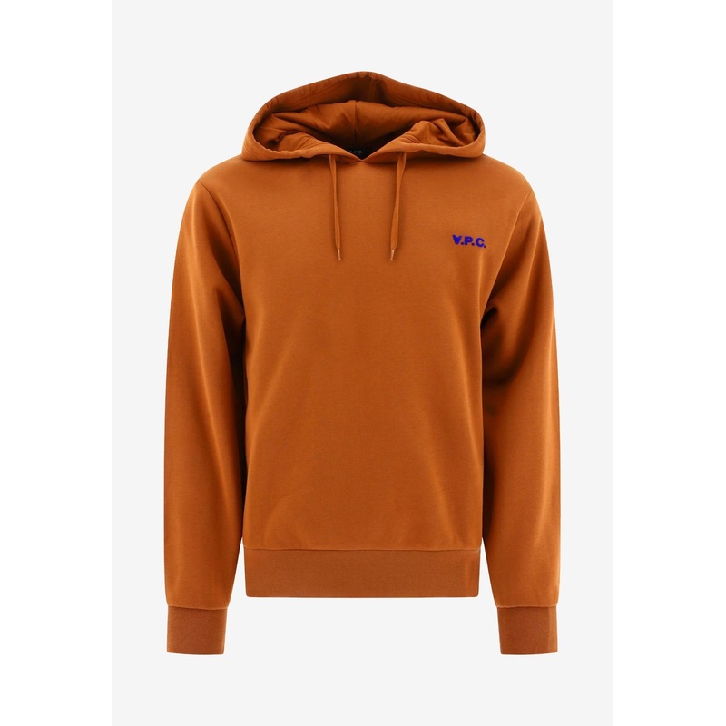 Petite VPC Logo Drawstring Hoodie Brown mrtwstd_S