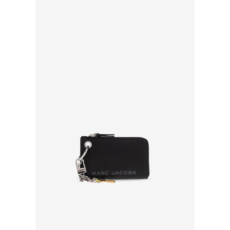 Zip Charm Leather Wallet Black Onesize
