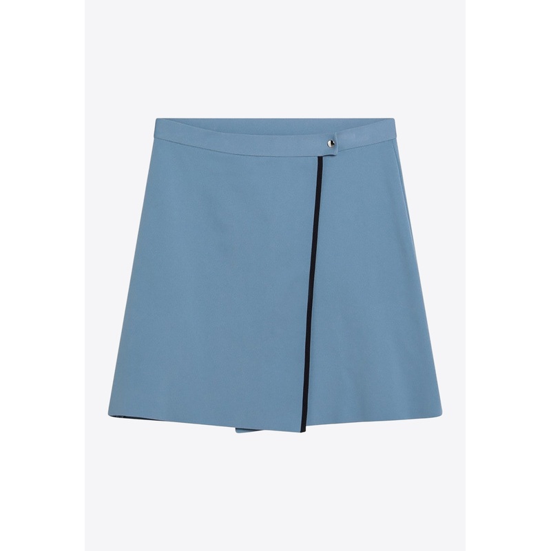 A-line Mini Wrap Skirt Light Blue wrtwit_IT 38