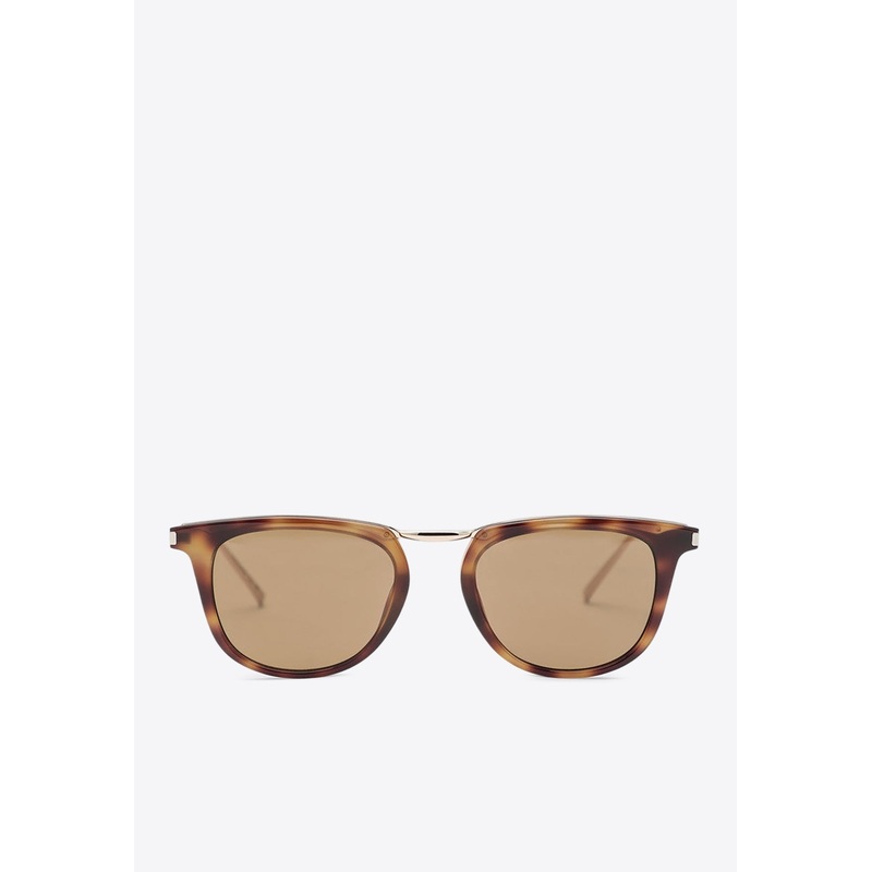 Havana Logo Round Sunglasses Brown Onesize