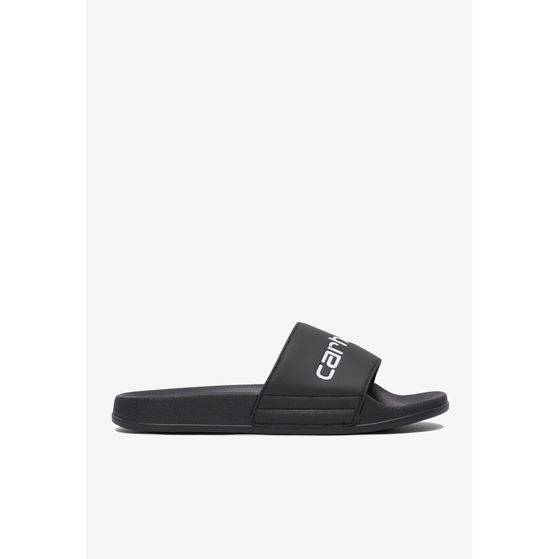 Logo Debossed Rubber Slides Black mshoesus_US 7