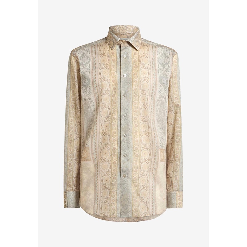 Paisley Print Long-Sleeved Shirt Multicolor mrtwshirtseu_EU 39