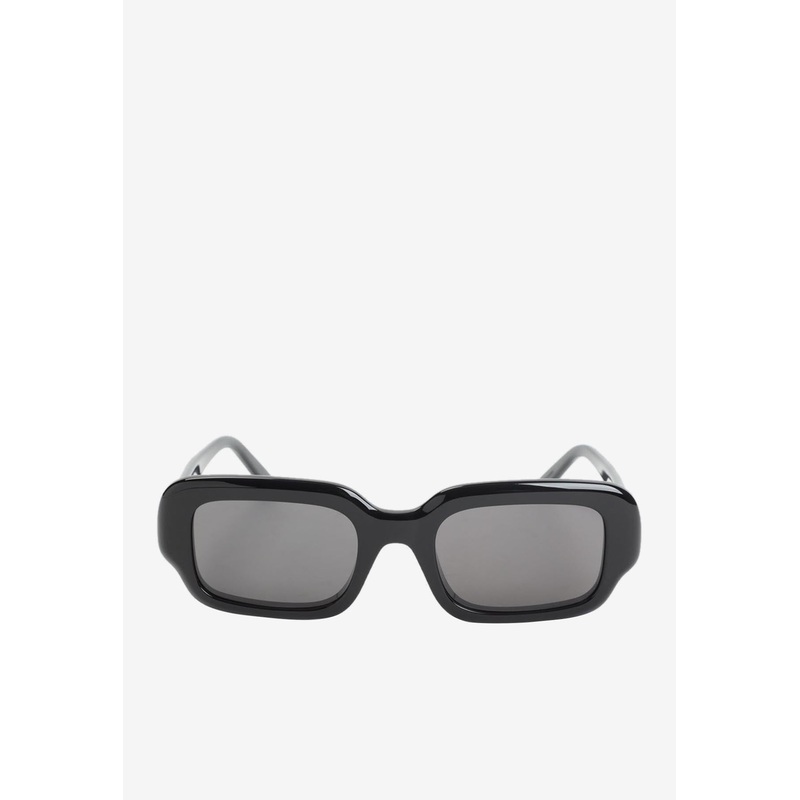 Slim Rectangular Sunglasses Gray Onesize
