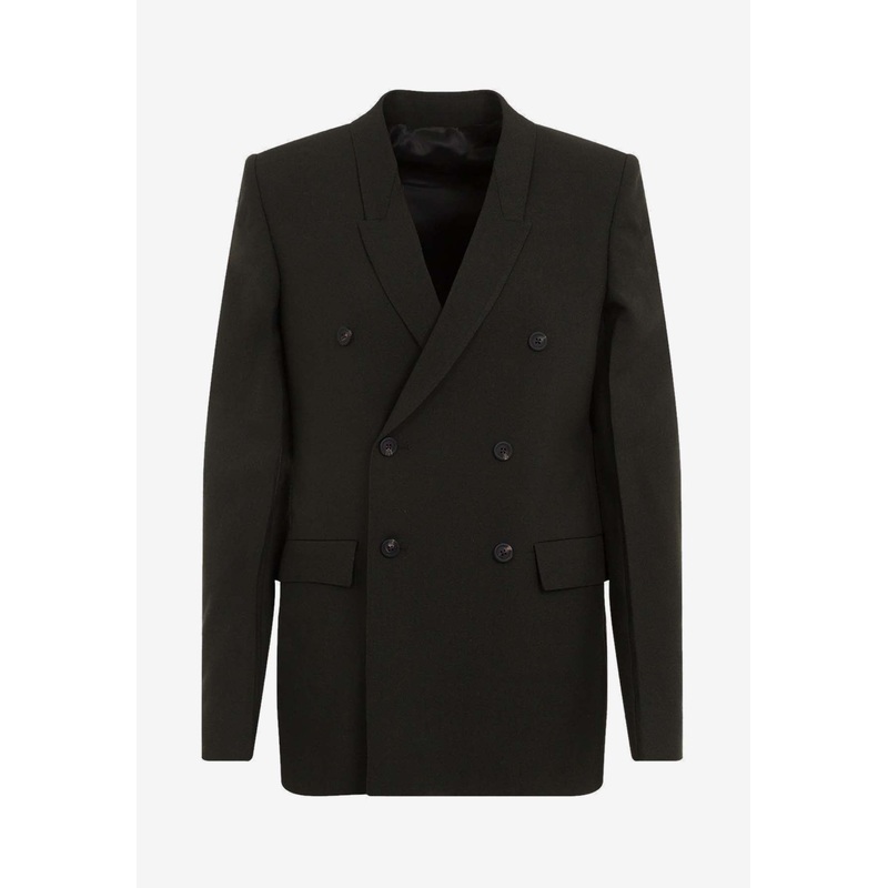 Wool Double-Breasted Blazer Black wrtwit_IT 40