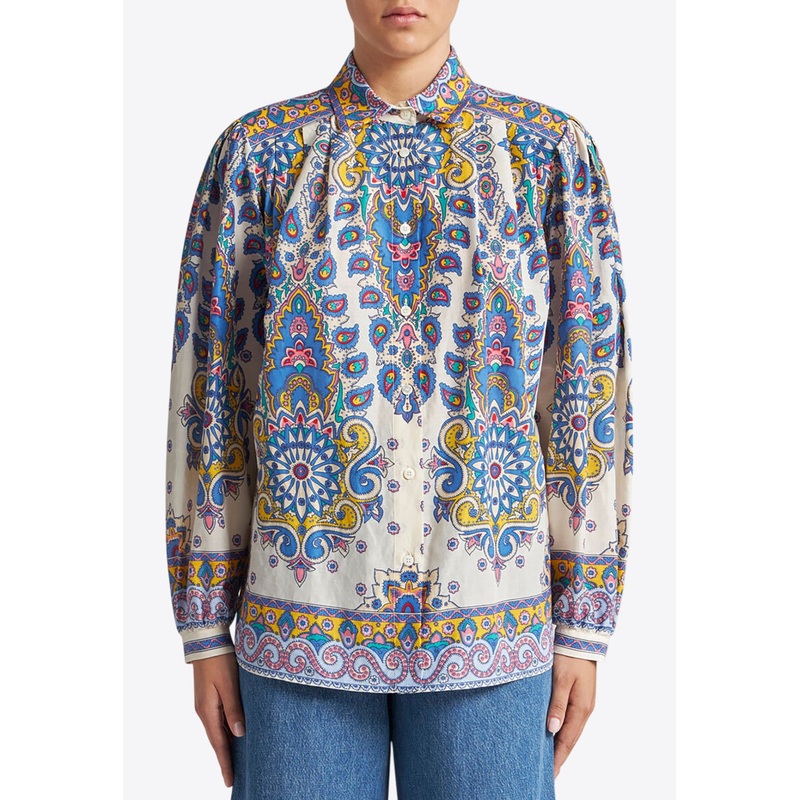 All-Over Print Long-Sleeved Shirt Multicolor wrtwit_IT 38