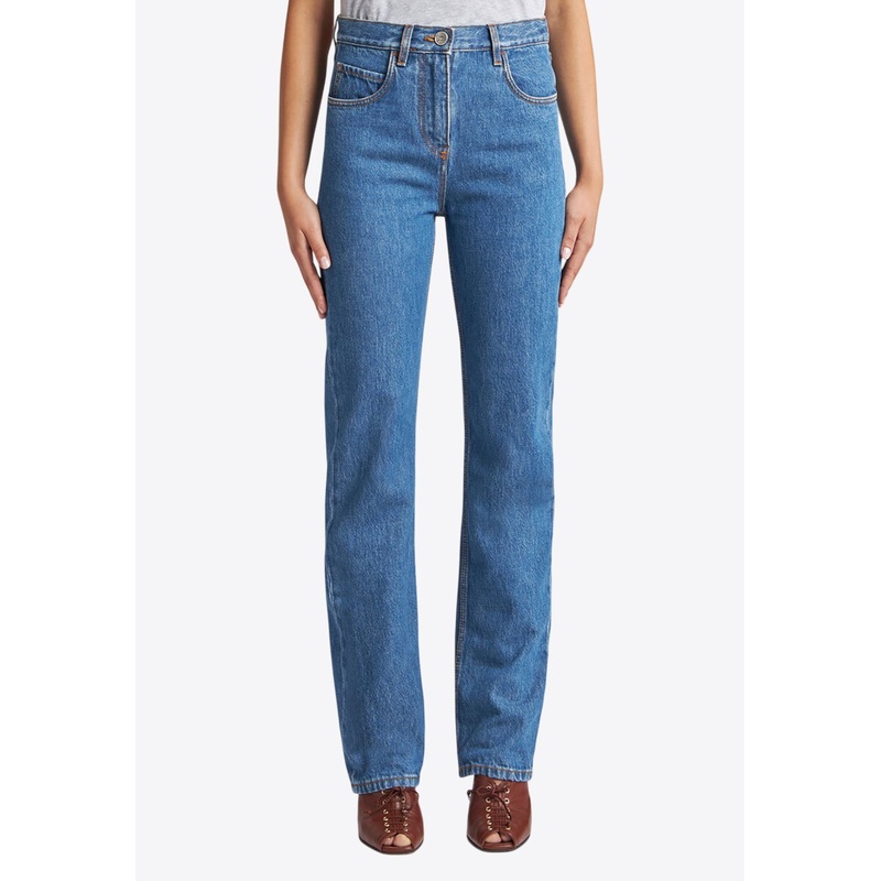 Basic Wide-Leg Jeans Blue wrtwbottoms_28
