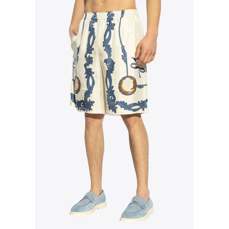 Cameo Silk Bermuda Shorts Light Beige mrtwit_IT 46