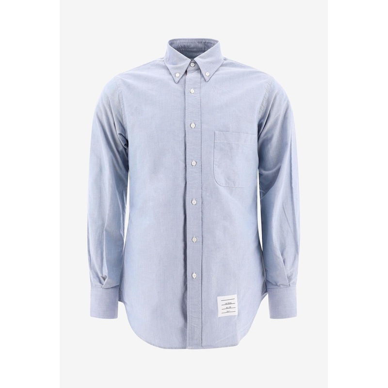 Name Plate Patch Buttoned Shirt Blue mrtwstd_2
