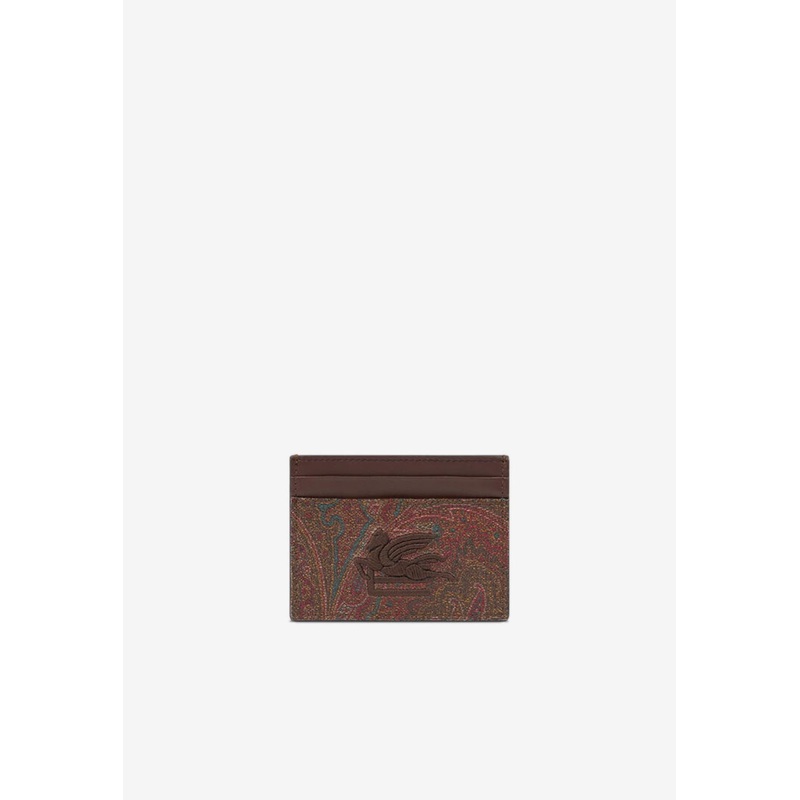 Small Paisley Jacquard Cardholder Brown Onesize
