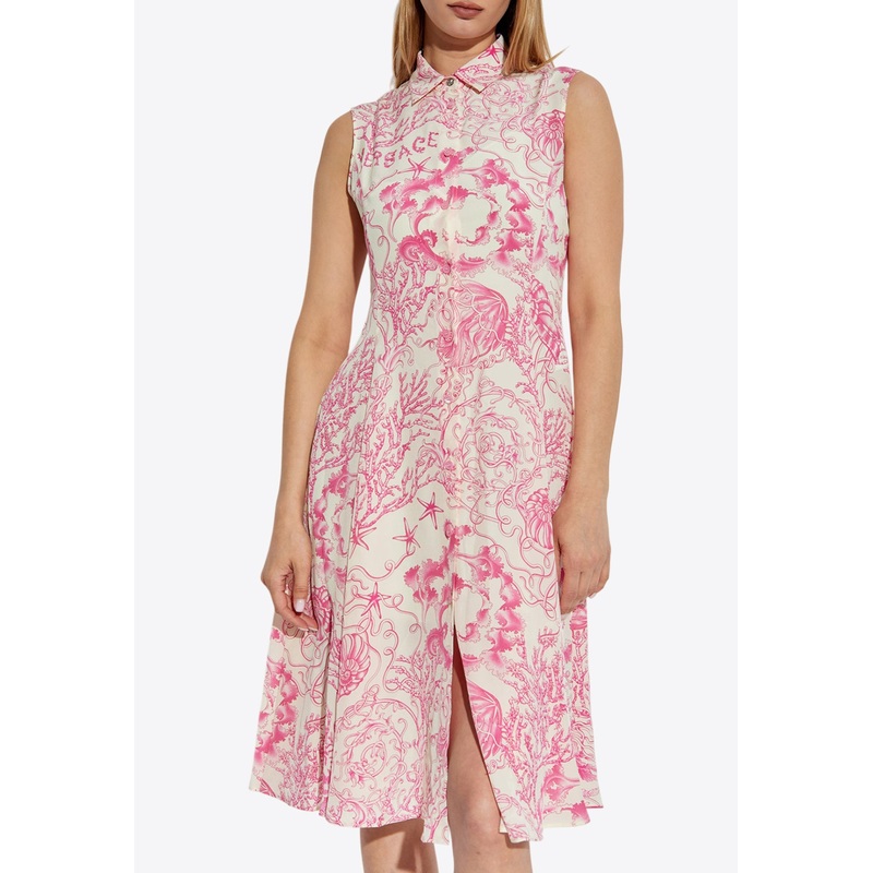 Underwater Barocco Shirt Dress Pink wrtwit_IT 38