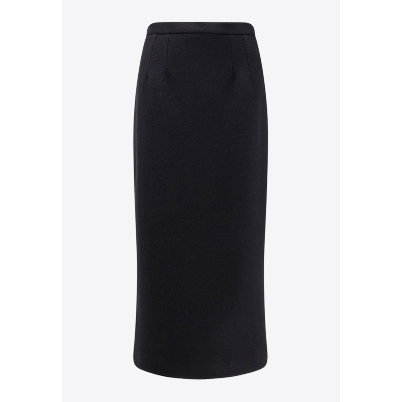 Wool Midi Pencil Skirt Black wrtwit_IT 40
