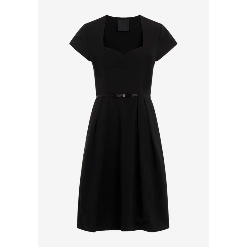 4G Bow Knee-Length Dress Black wrtwfr_FR 36