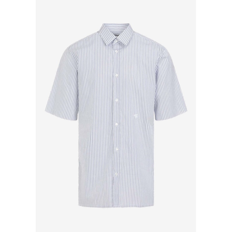 Short-Sleeved Striped Shirt Light Blue mrtwshirtseu_EU 40