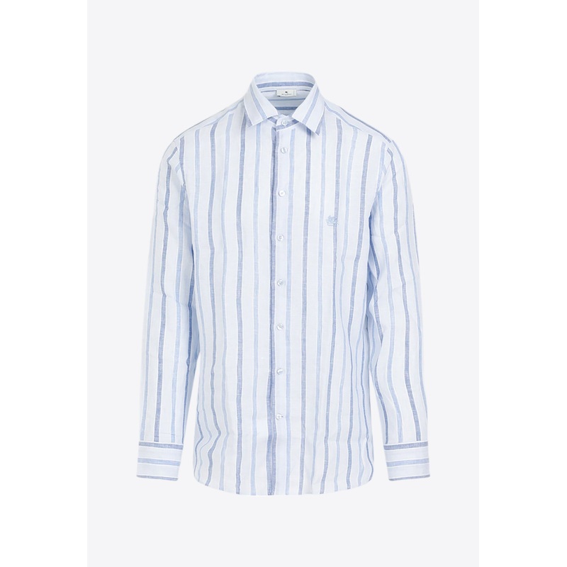 Striped Long-Sleeved Shirt Blue mrtwshirtseu_EU 41