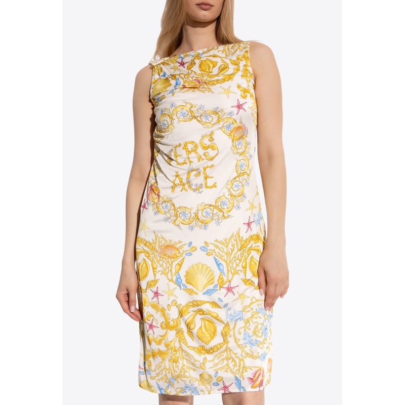 Underwater Barocco Draped Mini Dress Multicolor wrtwit_IT 36
