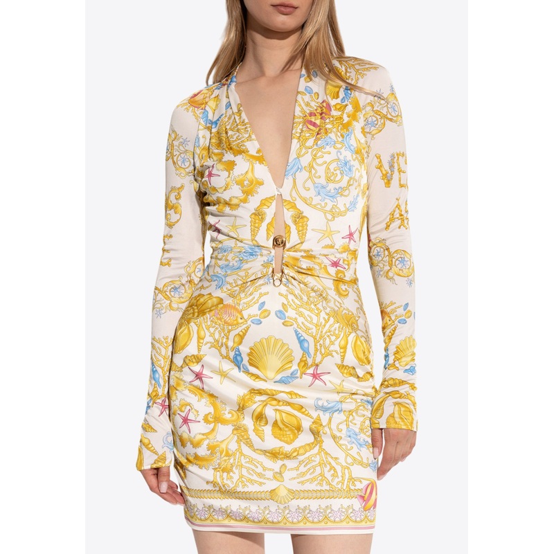 Underwater Barocco Safety-Pin Mini Dress Multicolor wrtwit_IT 36
