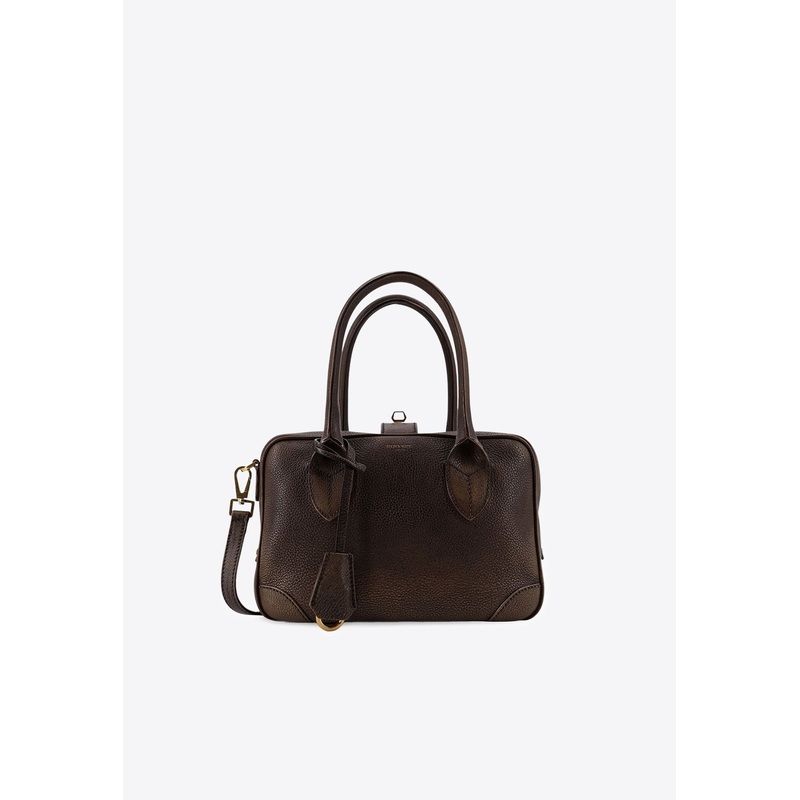 Vita Vintage Leather Shoulder Bag Brown Onesize