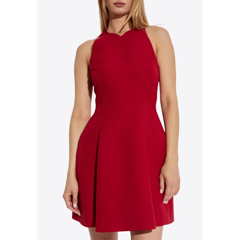 Wool-Blend Sculptural Mini Dress Red wrtwit_IT 38