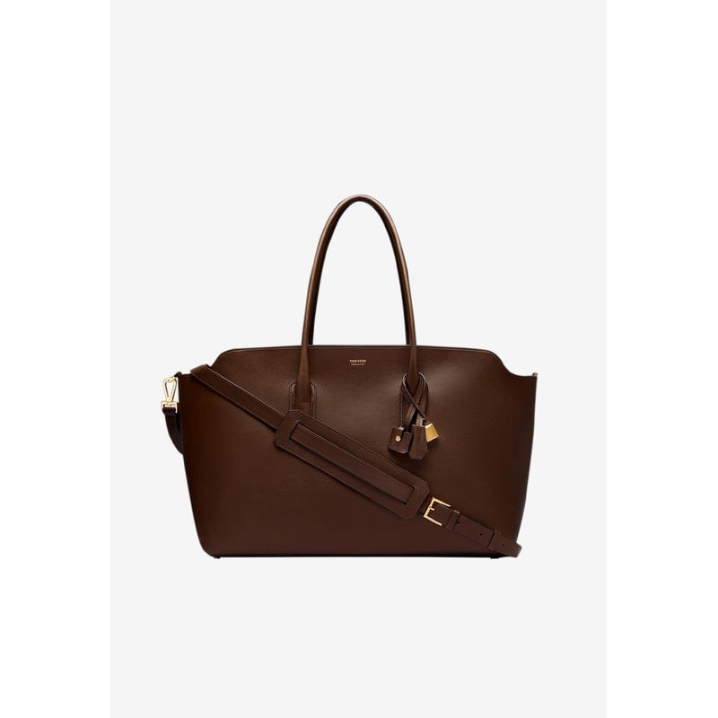 Alexander East West Leather Tote Bag Brown Onesize